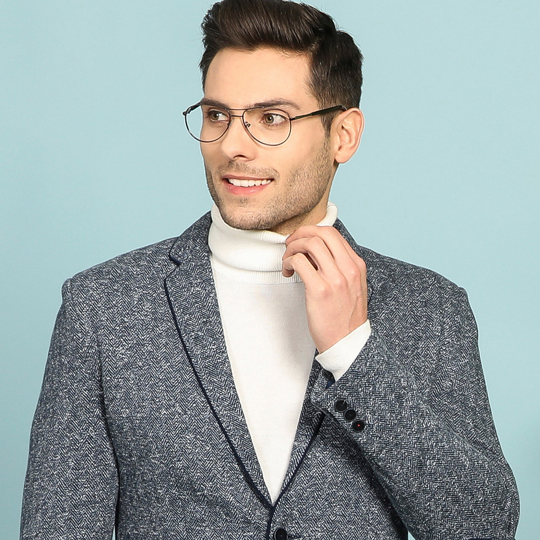 Vincent Chase Online Mid Gunmetal Full Rim Aviator right side