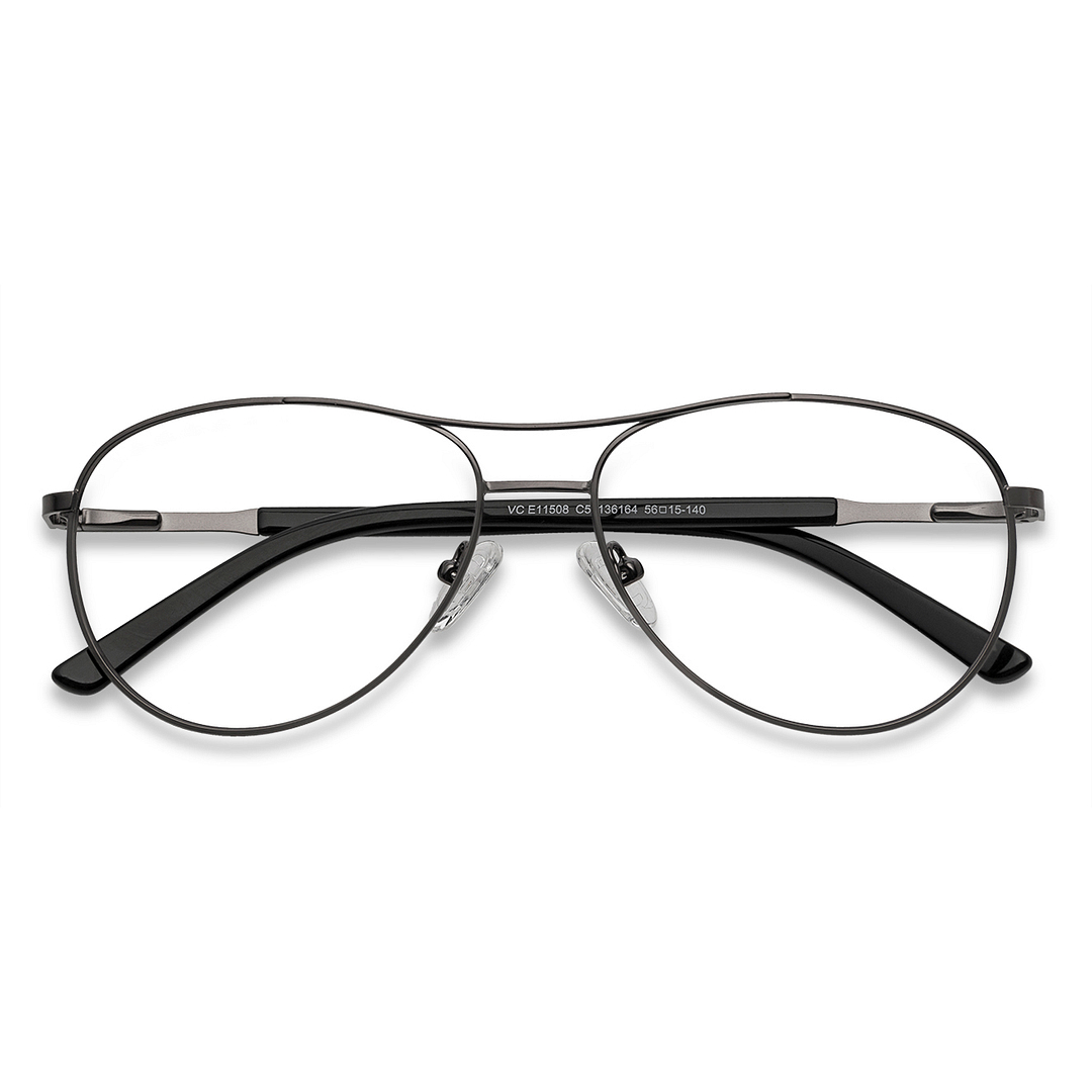 Vincent Chase Online Mid Gunmetal Full Rim Aviator left side