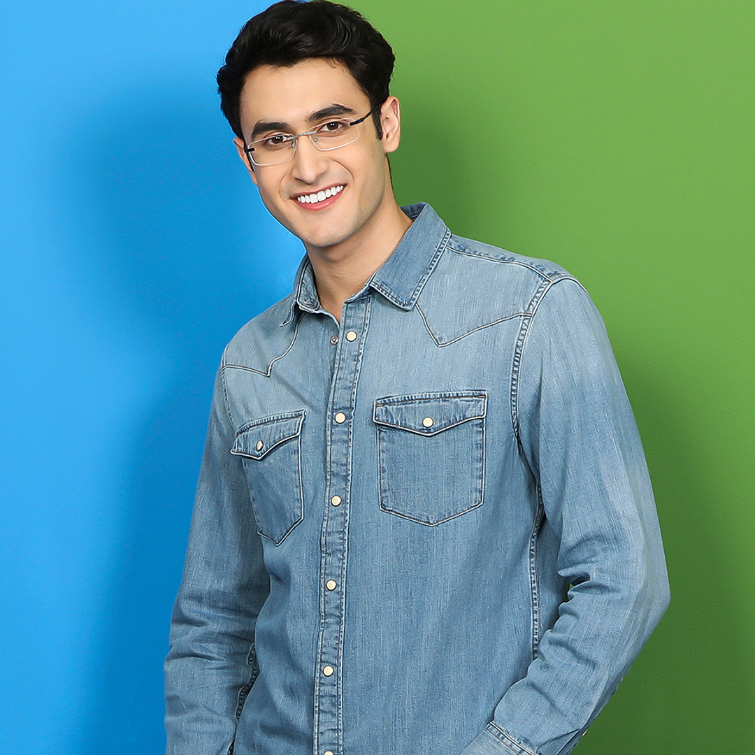 Vincent Chase Online Silver Rimless Rectangle right side