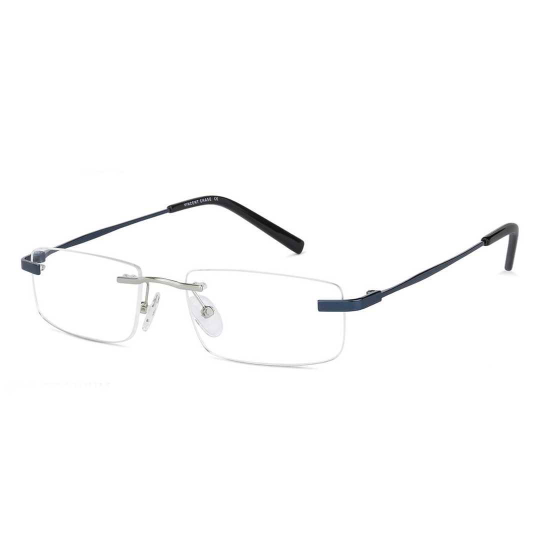 Vincent Chase Online Silver Rimless Rectangle right side