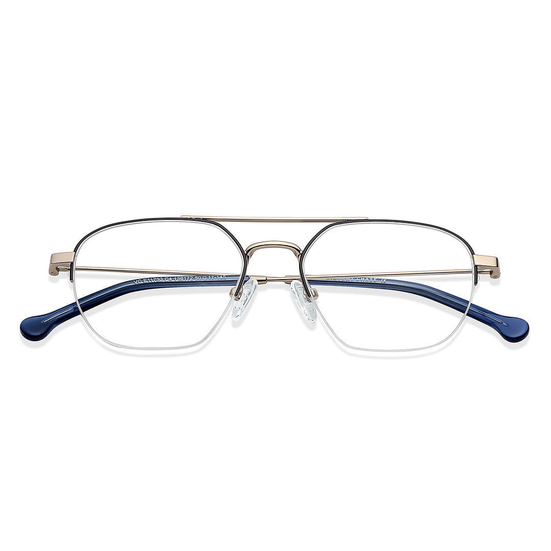 Vincent Chase Online Mid Gunmetal Half Rim Geometric left side