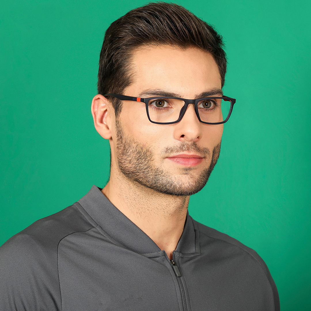 Lenskart Air Online Blue Transparent Full Rim Rectangle left side