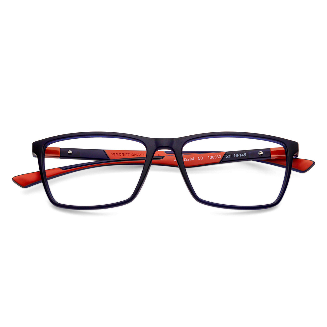 Lenskart Air Online Blue Transparent Full Rim Rectangle left side