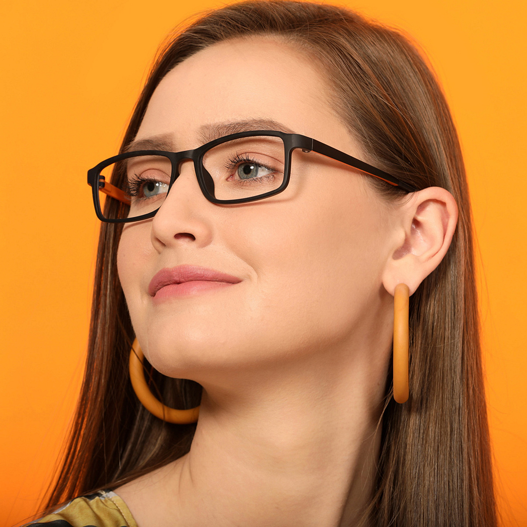 Lenskart Air Online Black Full Rim Rectangle left side