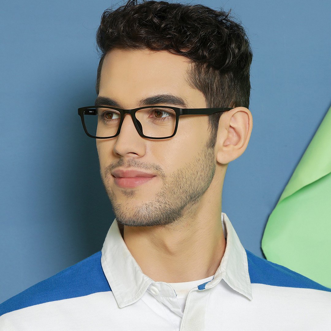 Lenskart Air Black Full Rim Rectangle left side