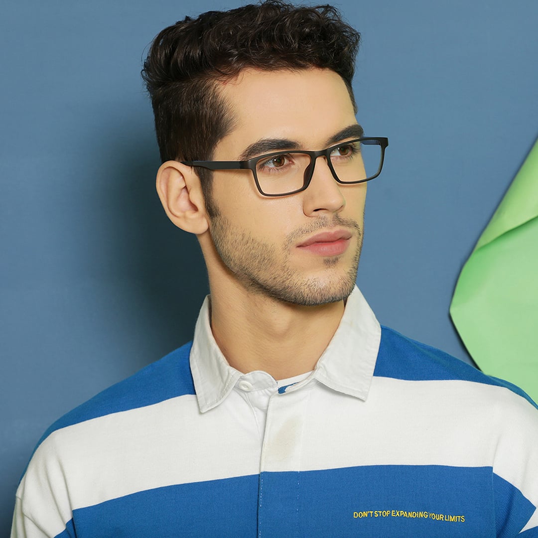 Lenskart Air Light Gray Full Rim Rectangle right side