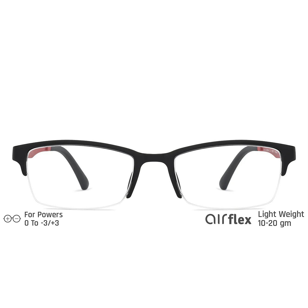 Lenskart Air Online Black Half Rim Rectangle left side