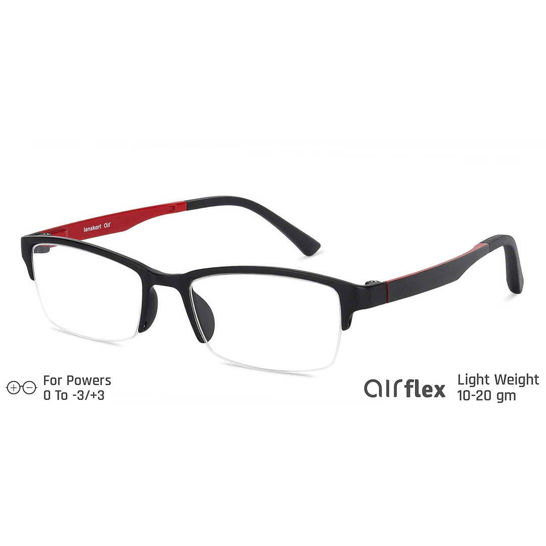 Lenskart Air Online Black Half Rim Rectangle right side