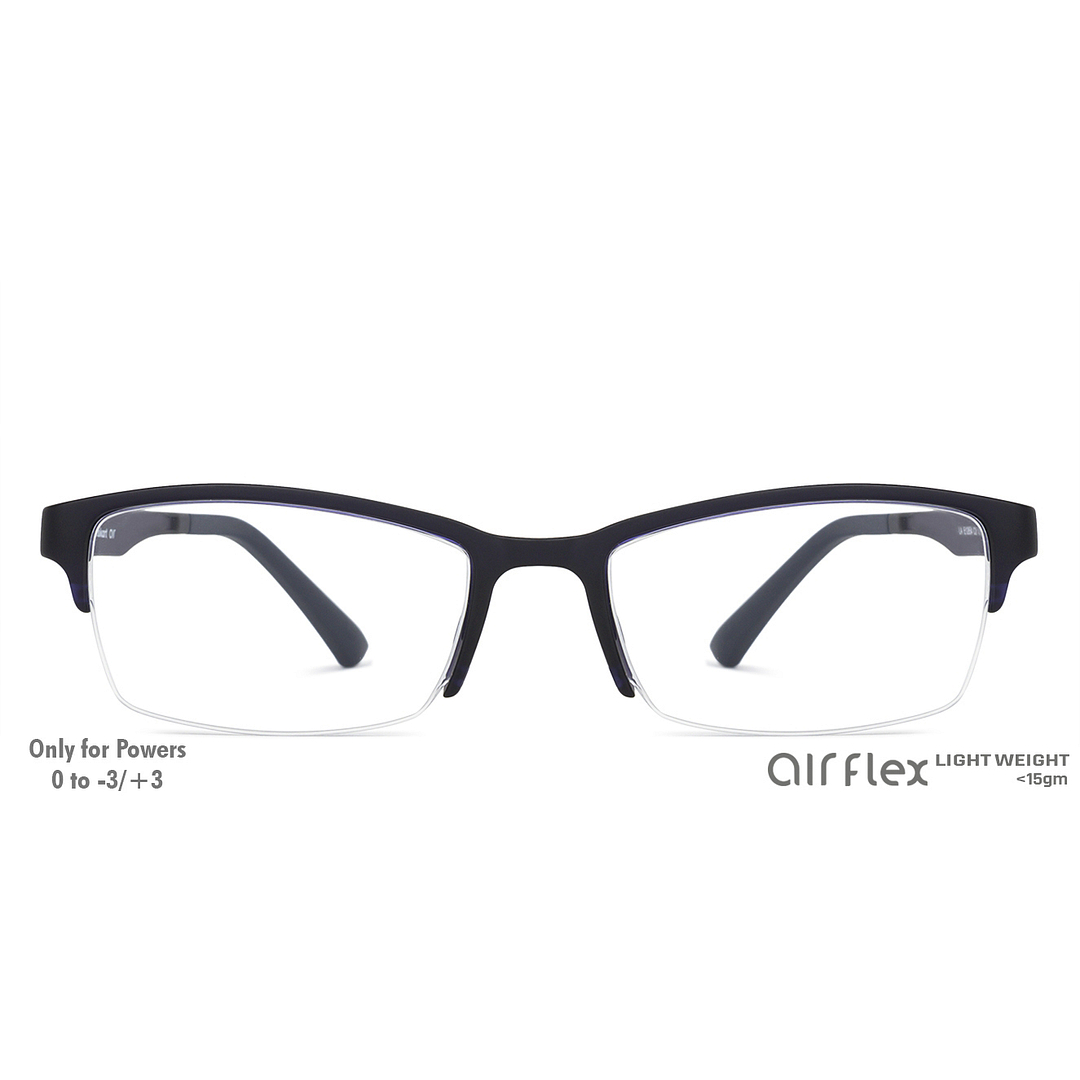 Lenskart Air Online Black Half Rim Rectangle left side