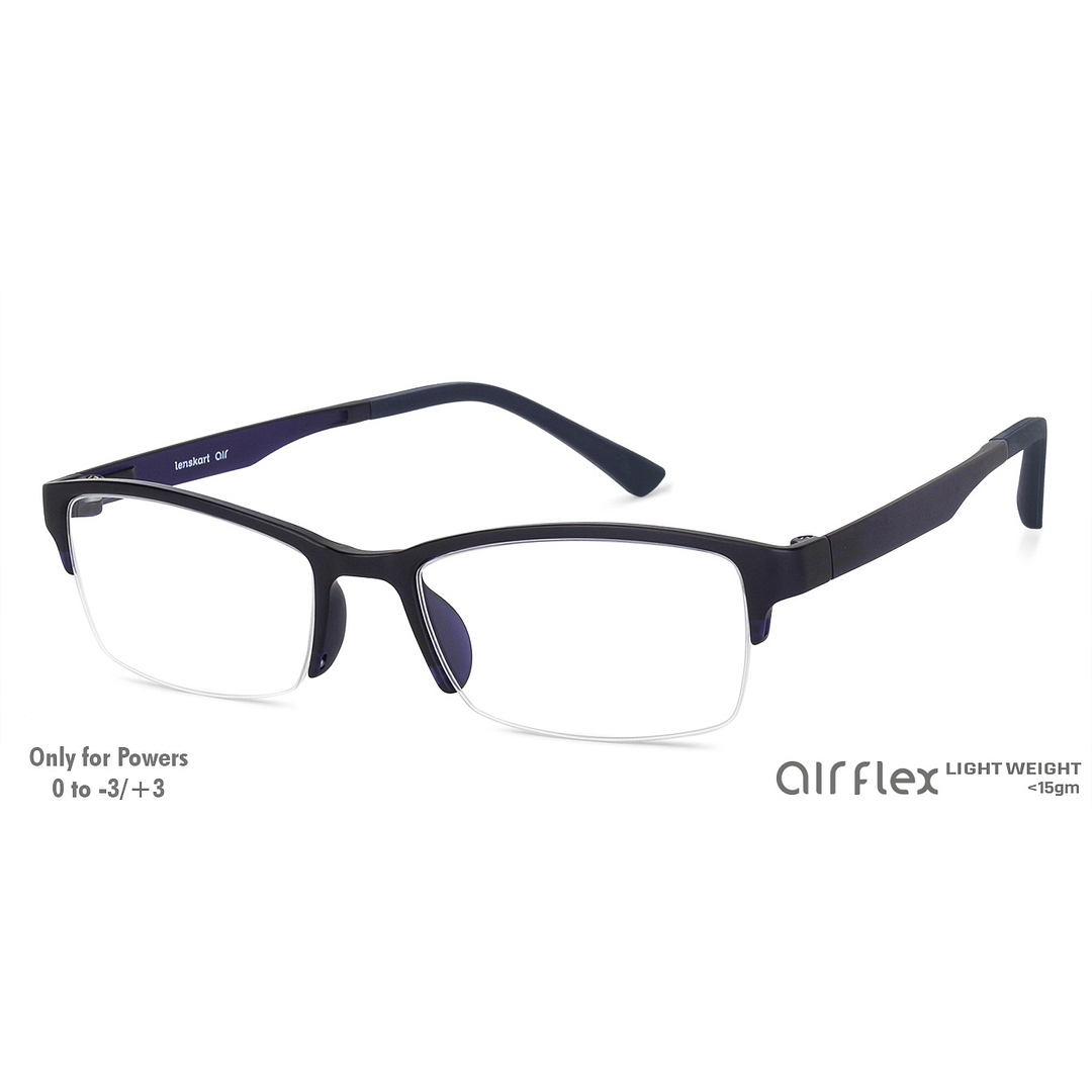 Lenskart Air Online Black Half Rim Rectangle right side
