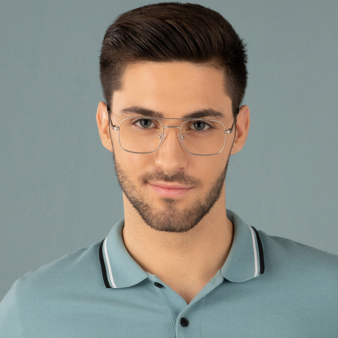 Vincent Chase Online Silver Full Rim Square left side