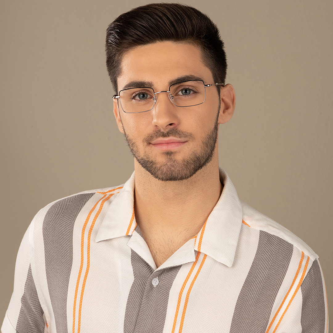 Vincent Chase Online Silver Full Rim Rectangle right side