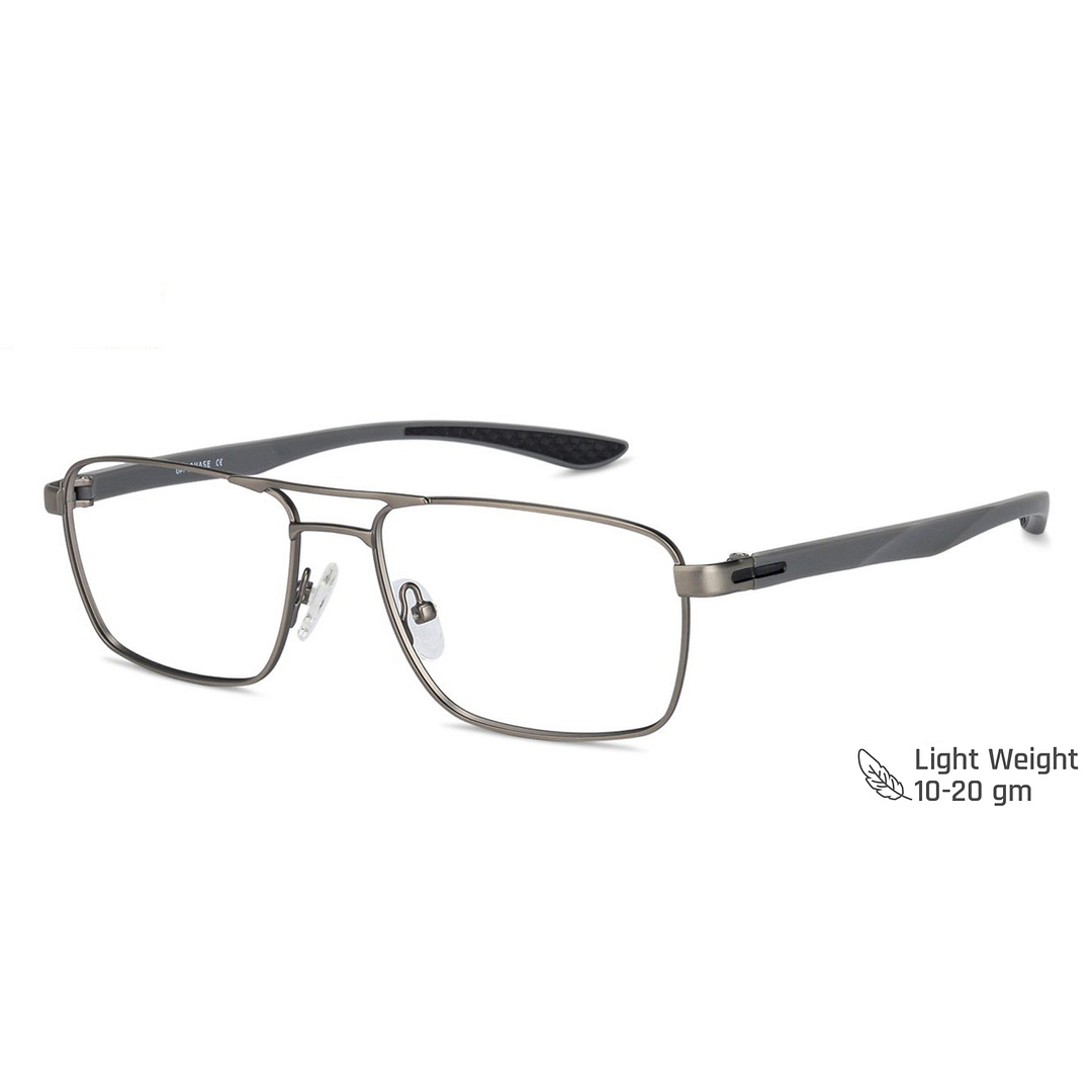 Buy Metal Grey Full Rim Rectangle Vincent Chase SLEEK STEEL VC
