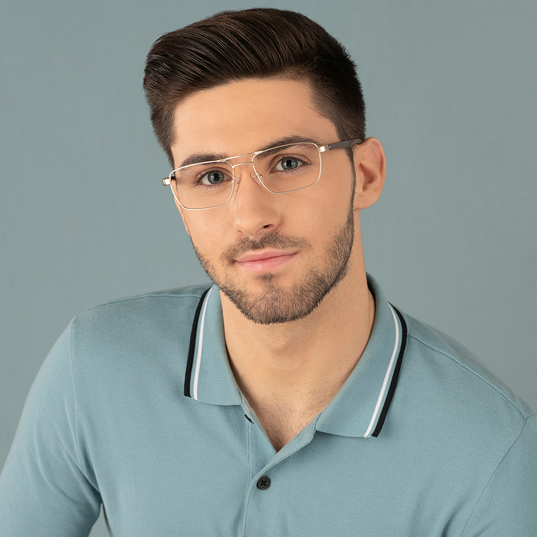 Vincent Chase Online Gold Full Rim Rectangle right side