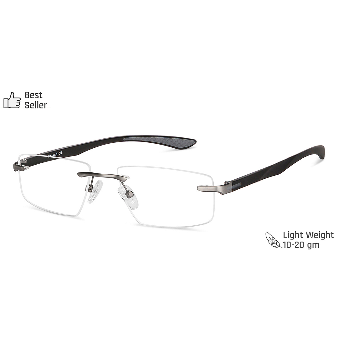 Lenskart Air Online Black Rimless Rectangle right side