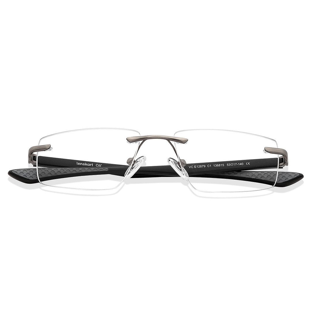 Lenskart Air Online Black Rimless Rectangle left side