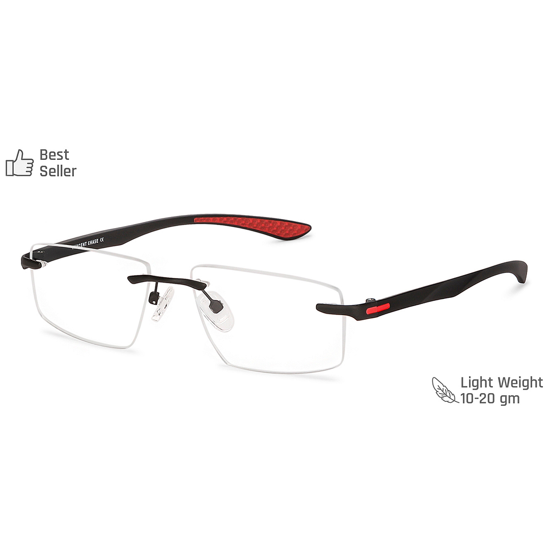 Lenskart Air Online Black Rimless Rectangle right side