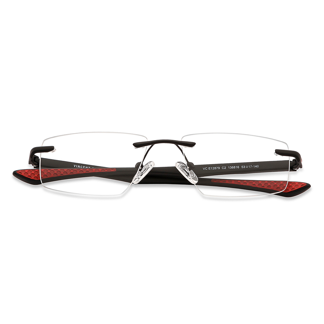 Lenskart Air Online Black Rimless Rectangle left side