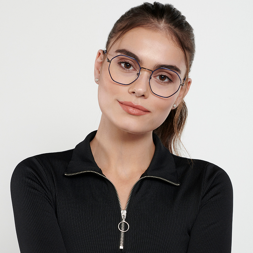 Vincent Chase Online Sky Blue Full Rim Geometric left side