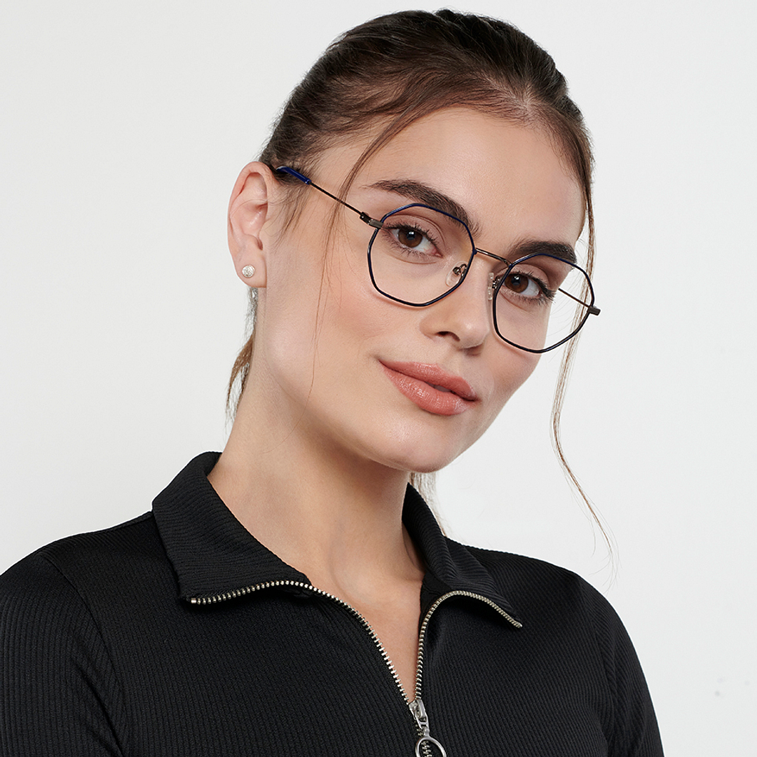 Vincent Chase Online Sky Blue Full Rim Geometric right side