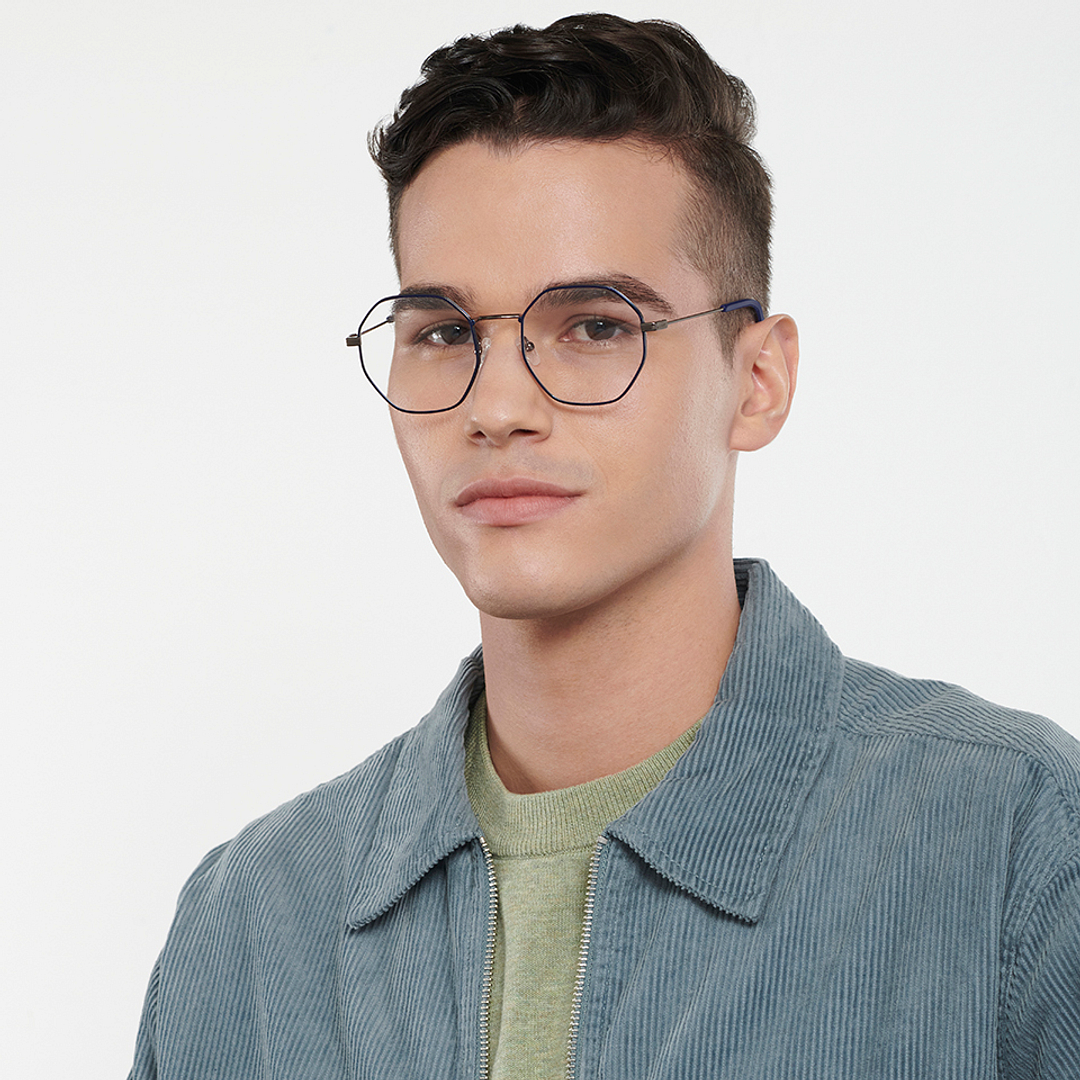 Vincent Chase Online Sky Blue Full Rim Geometric right side