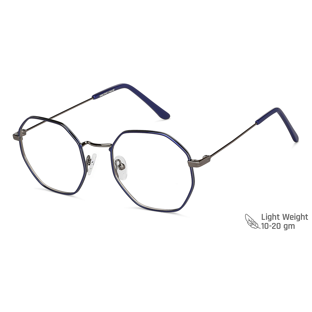 Vincent Chase Online Sky Blue Full Rim Geometric left side