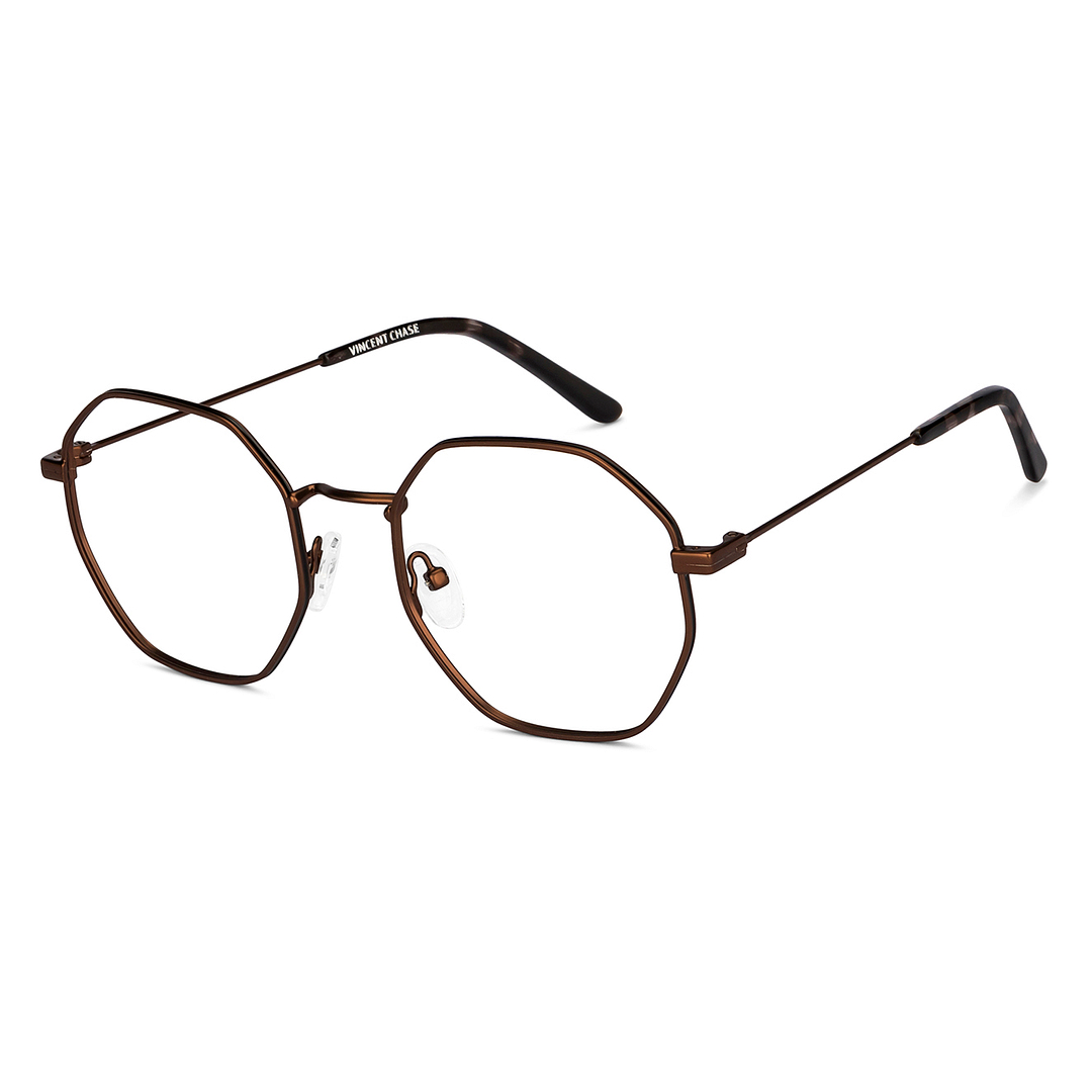 Vincent Chase Online Light Brown Full Rim Geometric right side