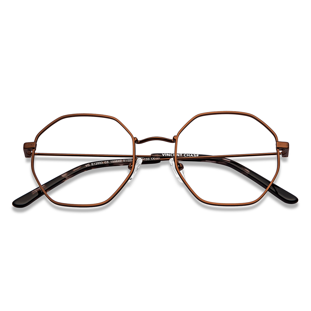 Vincent Chase Online Light Brown Full Rim Geometric left side