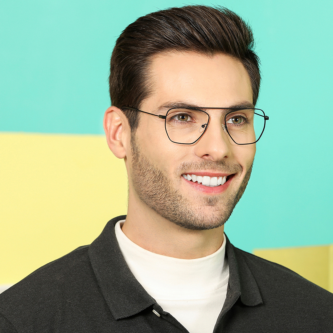 Vincent Chase Online Black Full Rim Square left side