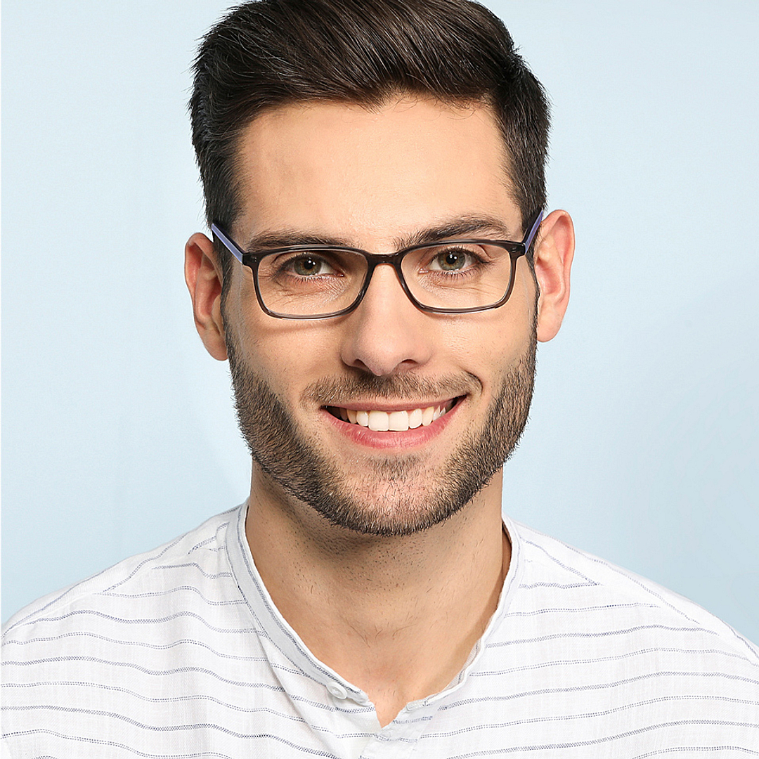 Vincent Chase Online Gray Transparent Full Rim Rectangle left side