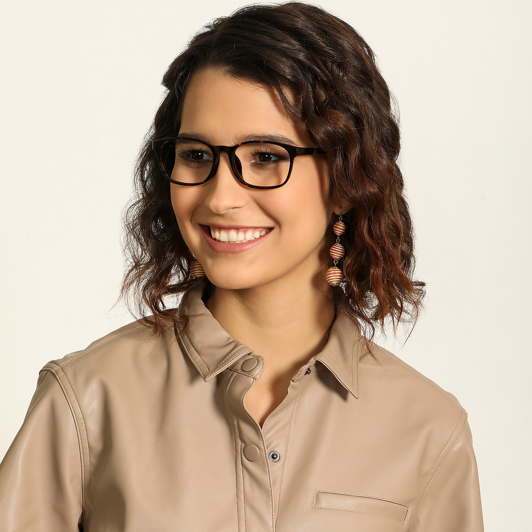 Lenskart Air Online Light Brown Full Rim Square left side