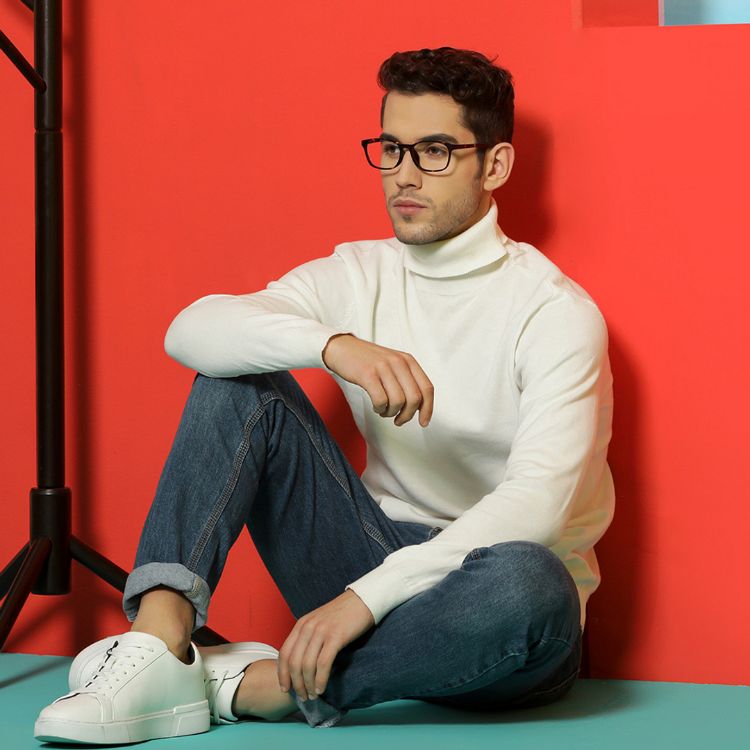 Lenskart Air Online Light Brown Full Rim Square right side