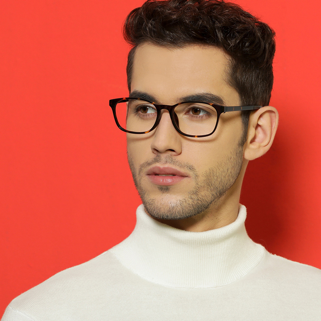 Lenskart Air Online Light Brown Full Rim Square left side