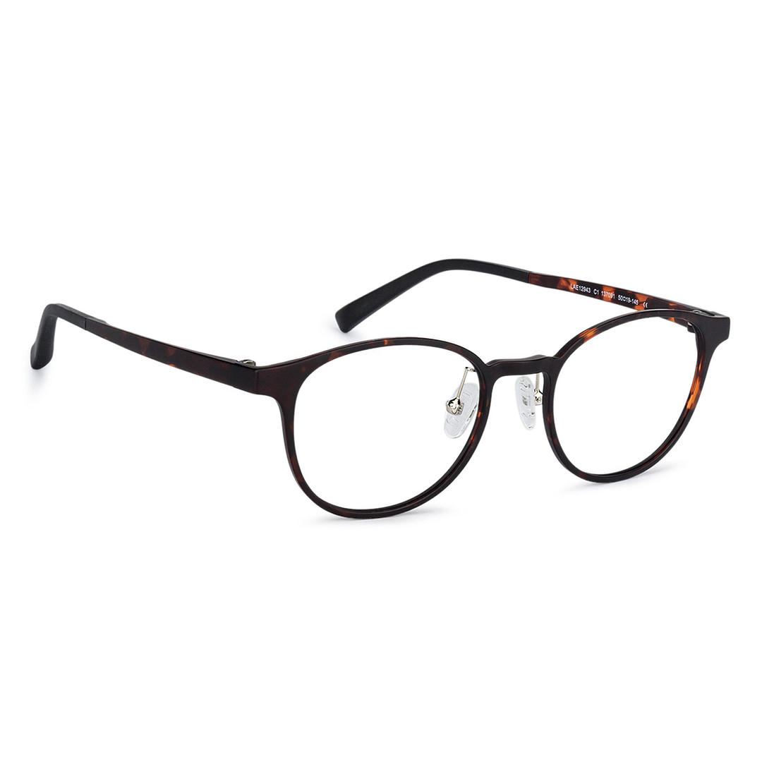 Lenskart Air LA Light Brown Full Rim Round left side