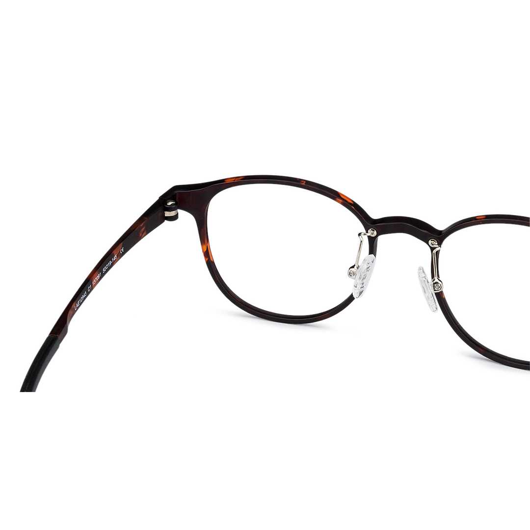 Lenskart Air LA Light Brown Full Rim Round left side