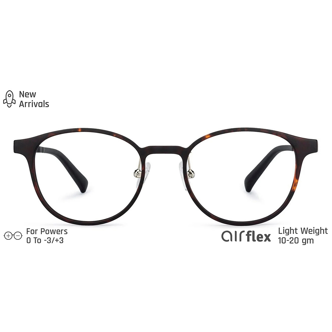 Lenskart Air LA Light Brown Full Rim Round right side