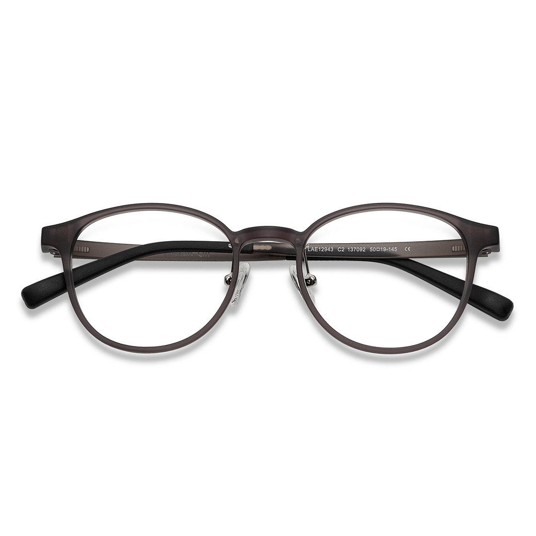 Lenskart Air LA Light Gray Full Rim Round left side