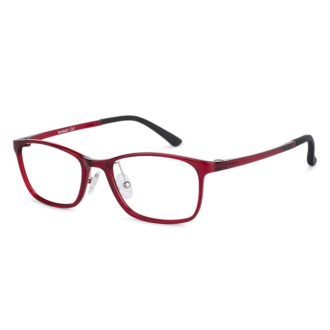 Lenskart Air Online Red Full Rim Rectangle left side