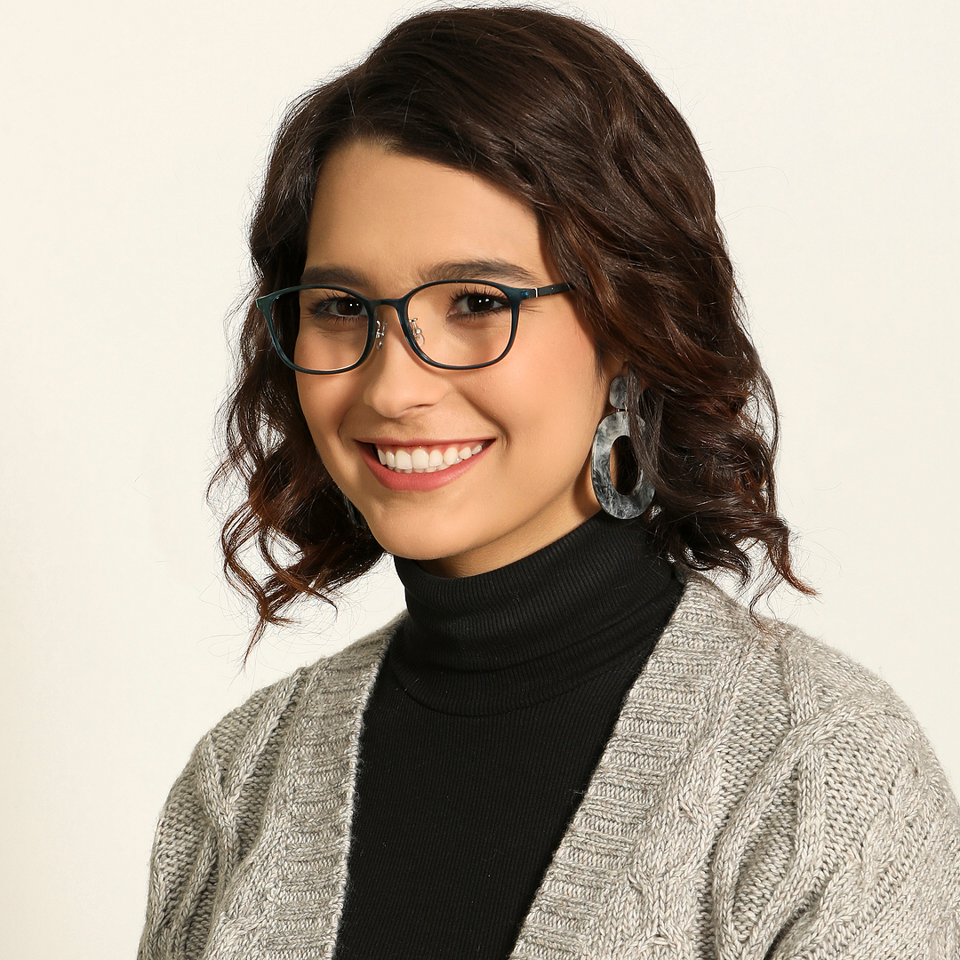 Lenskart Air Sky Blue Full Rim Square left side