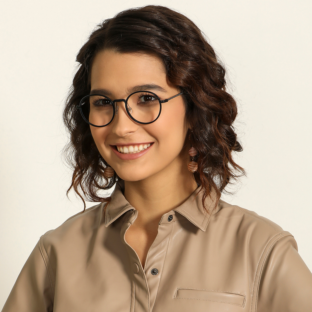 Lenskart Air Online Navy Blue Full Rim Round left side