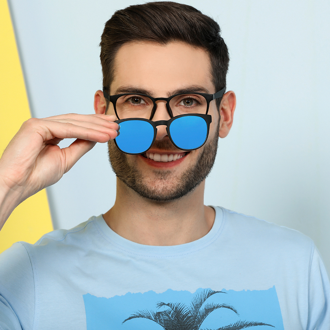 Lenskart Air Online Black Full Rim Round left side