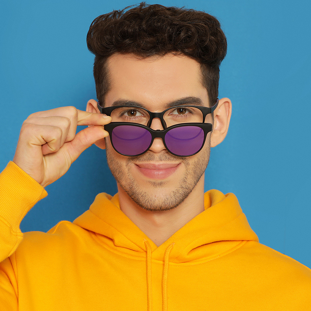 Lenskart Air Online Black Full Rim Round left side