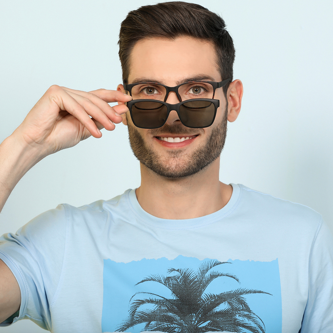 Lenskart Air Online Light Brown Full Rim Rectangle left side