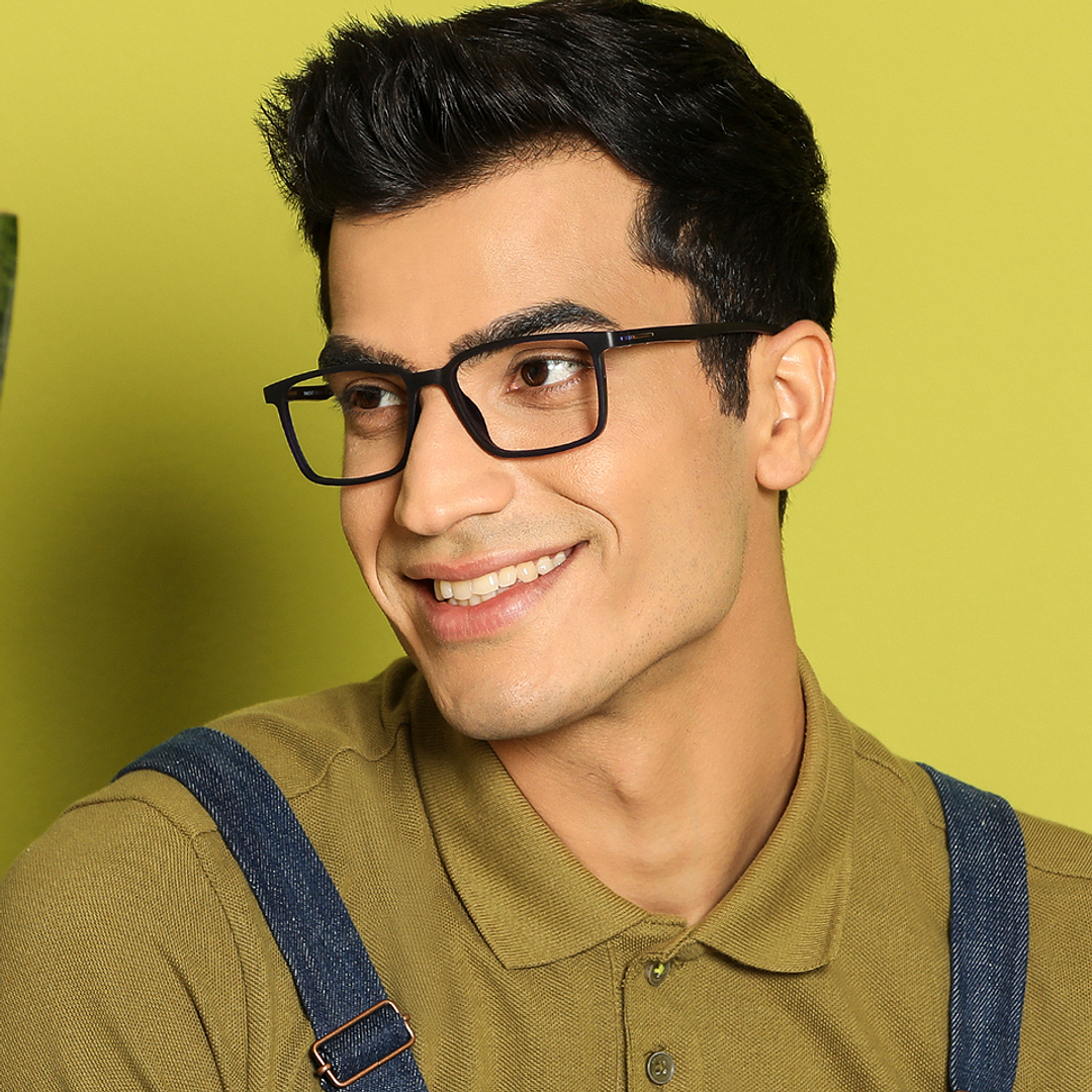 Vincent Chase Online Sky Blue Full Rim Rectangle left side