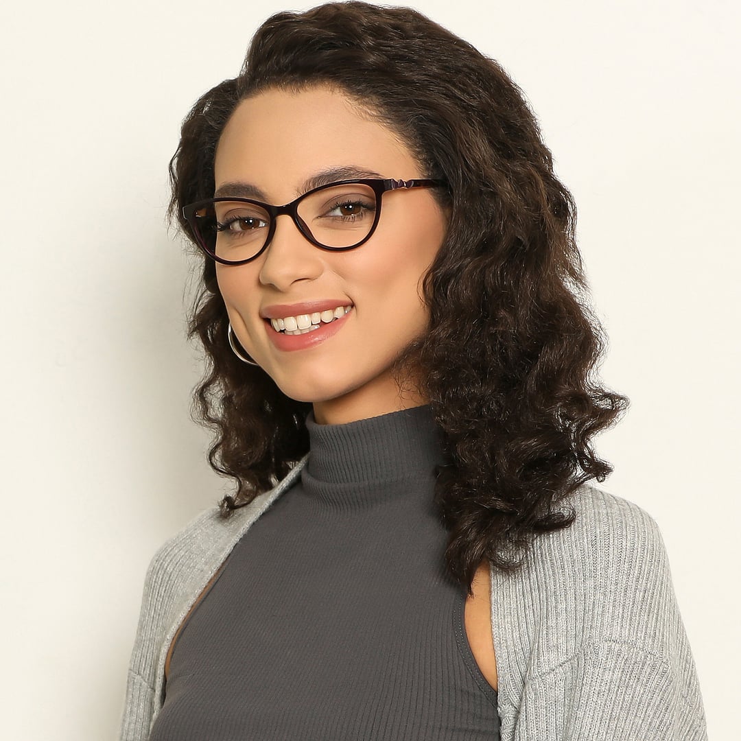 Vincent Chase Purple Full Rim Cat Eye left side