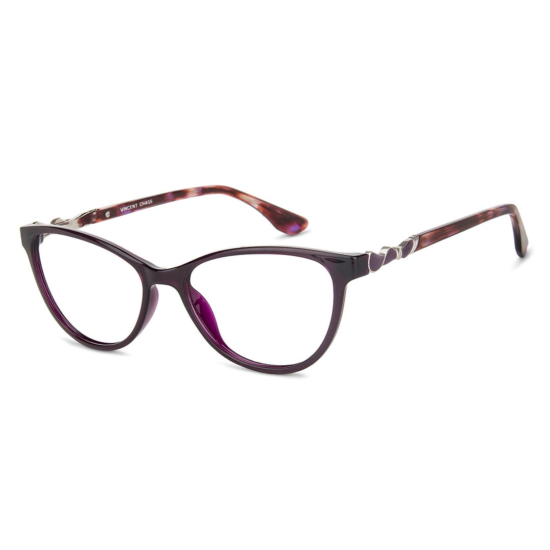 Vincent Chase Purple Full Rim Cat Eye left side