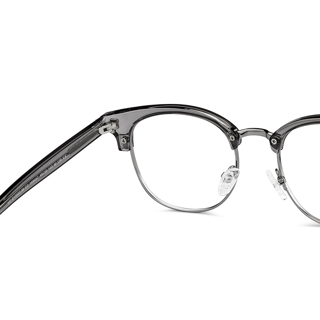 Vincent Chase Gray Transparent Full Rim Round right side