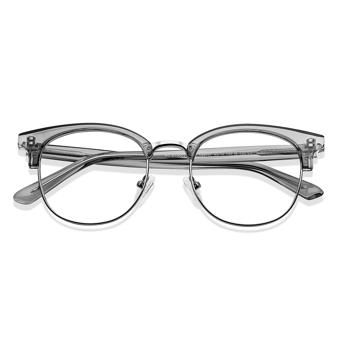 Vincent Chase Gray Transparent Full Rim Round left side