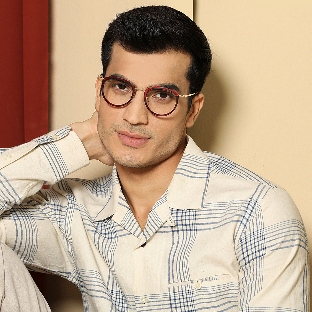 Vincent Chase Online Red Full Rim Round left side