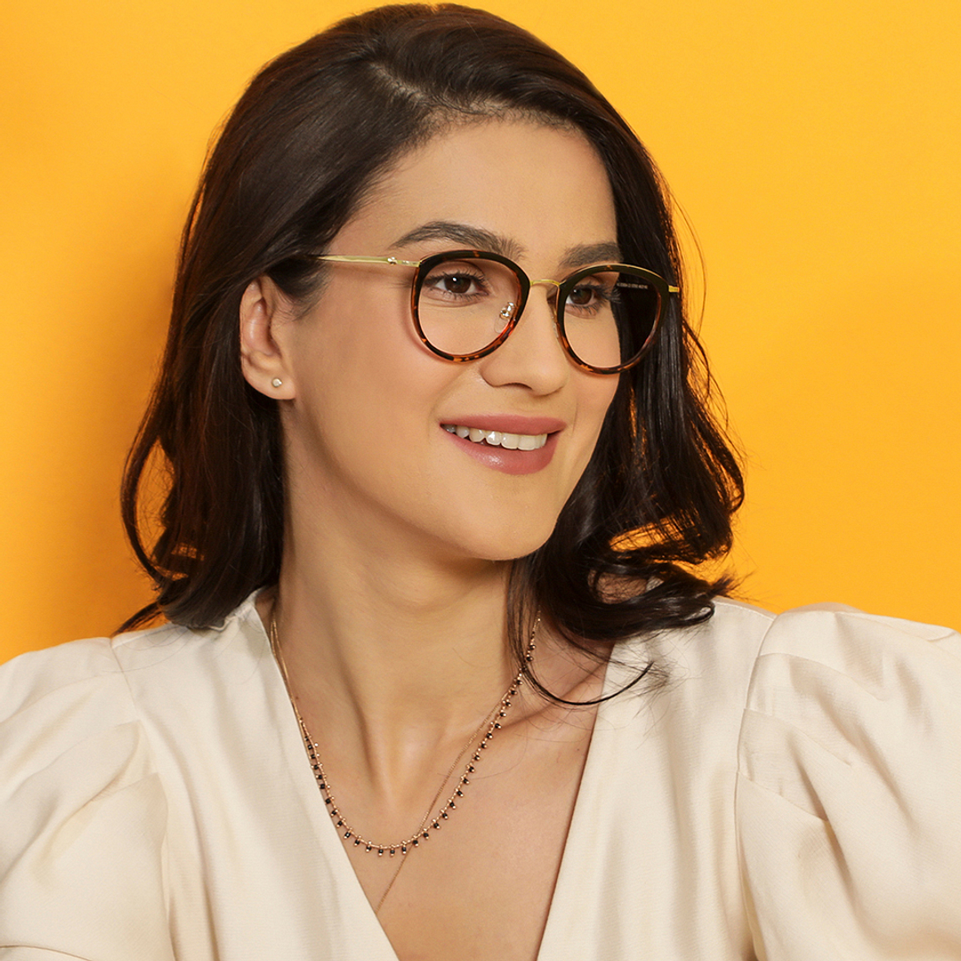 Vincent Chase Online Light Brown Full Rim Round left side